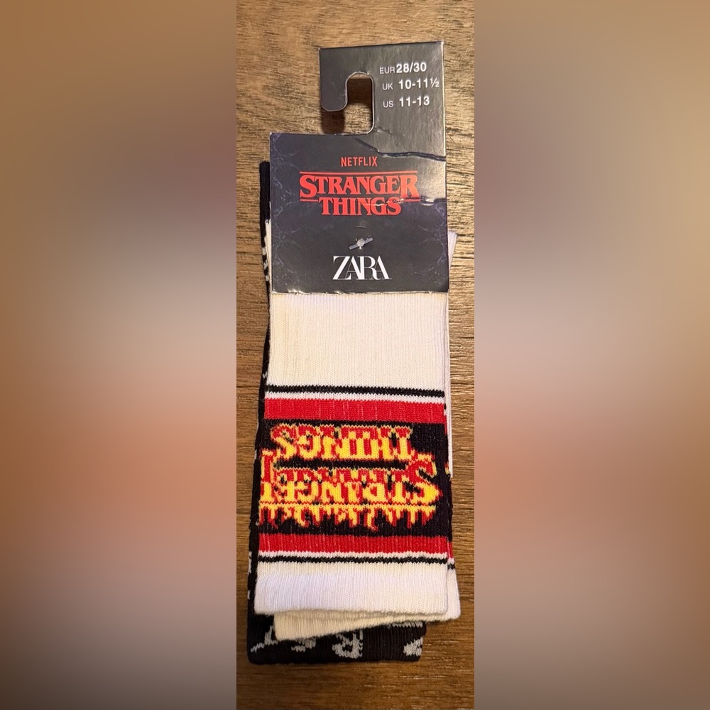 Zara Stranger Things Socks - Black, White, Red